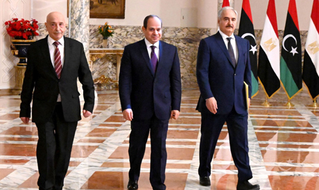 Sisi Haftar Aqila Saleh